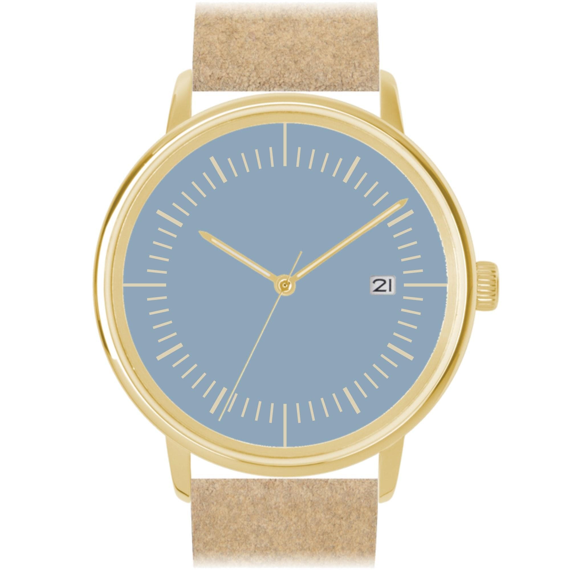 Eisblau in Gold